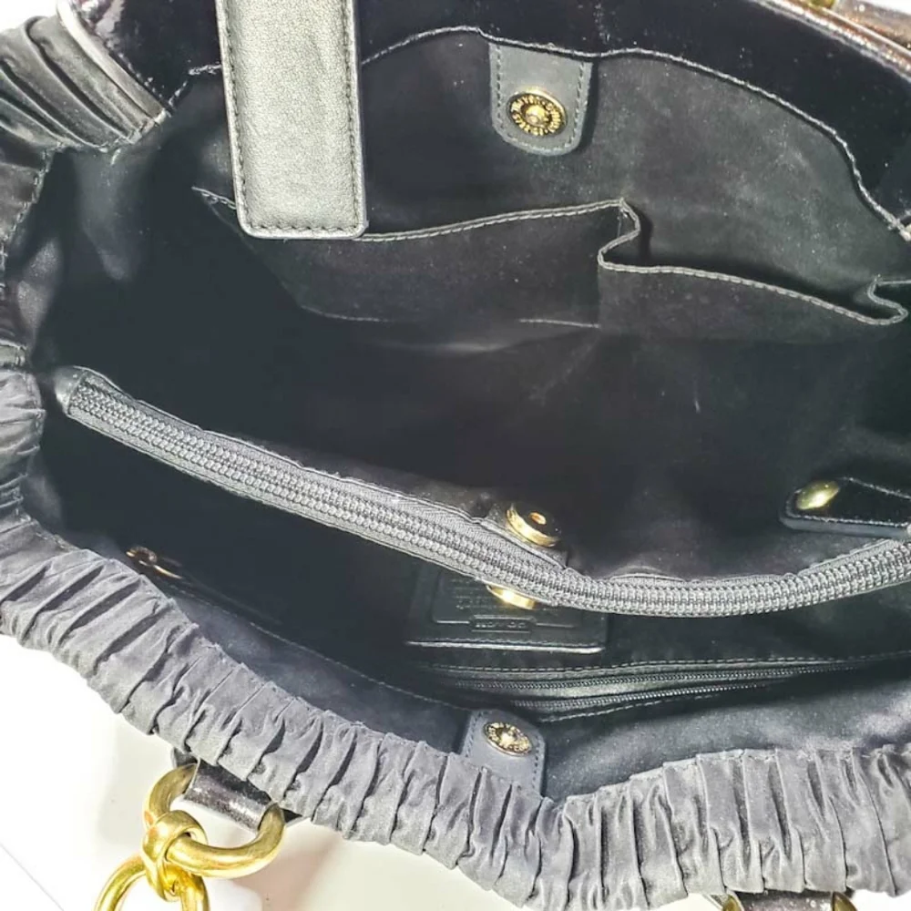 Coach Black Ashley Sateen Carryall Bag - Picture 8 of 11